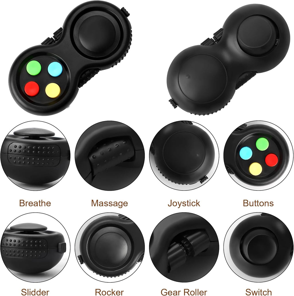 Fidget Toy Adults, Fidgets Toy Pack for Kids Party Favors, School Treasure Box,Classroom Prizes, Easter Basket Stuffers for Kids Teens (Black)