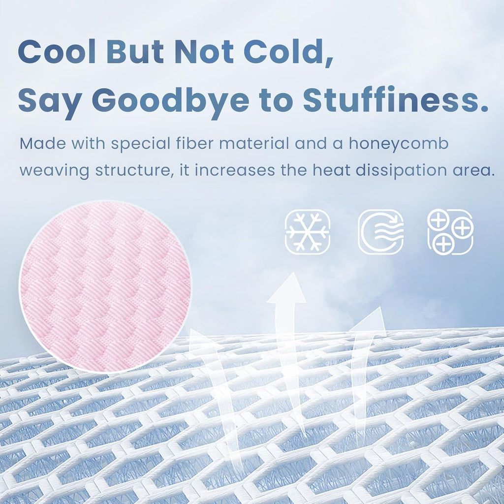 Baby Play Mat for Summer,1.3 Thick Memory Foam Cooling Floor Tummy Time Mat, Soft & Breathable, Non-Slip Rectangular for Toddlers’ Playtime & Rest(Pink,39"x59")