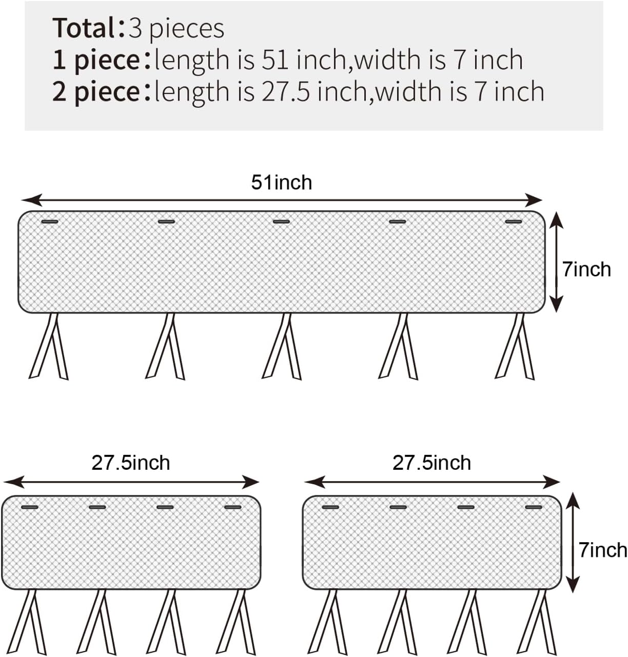 3 in 1 Crib Rail Covers for Life Size Cribs,White Soft Anti-Collision Strip Corner Covers,Protect Baby Teeth and Save Crib Rails, Rail Edge Protector Strip (white01)