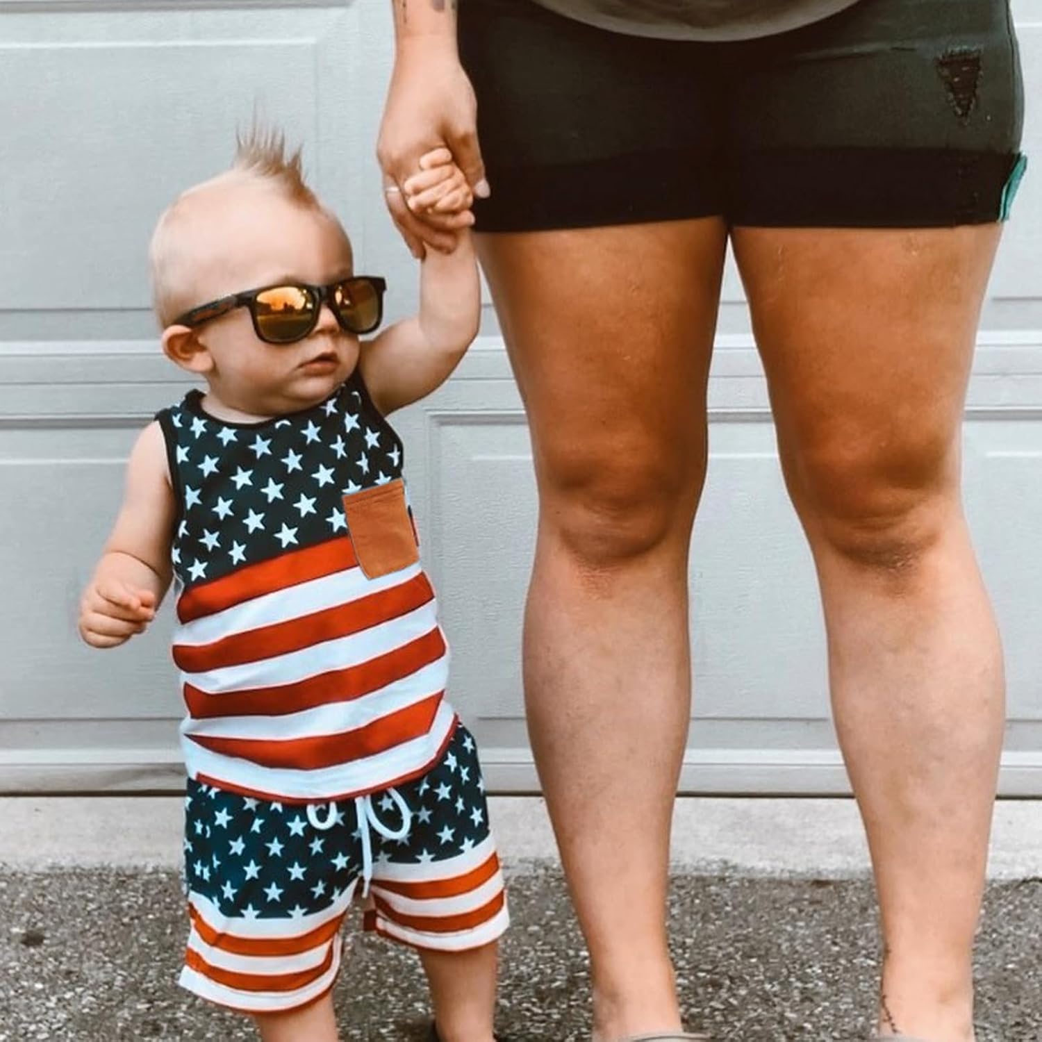 Kupretty Baby Boy Summer Clothes Sleeveless Tank Tops Vest T-Shirt + Casual Shorts Toddler Outfits Set