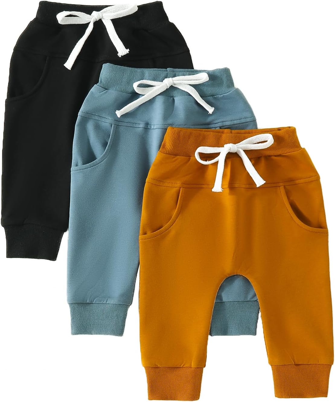 Baby Pants Toddler Infant Newborn Baby Boy Girl Sweatpants Long Joggers Pants Unisex Boy 's Clothing 3 Pack