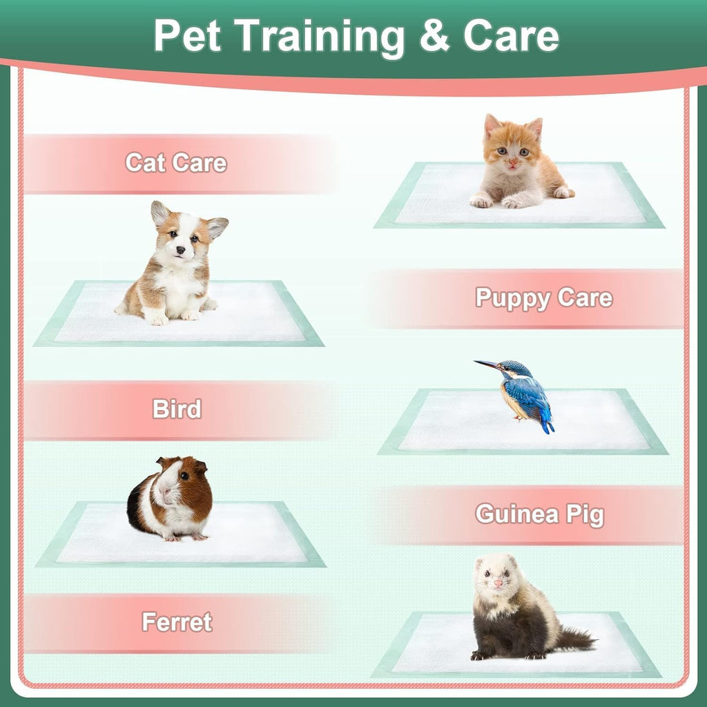 Disposable Underpads 17"×24"(300 pcs) Light Absorbent Bed Pads Small Chucks Pads for Kids, Puppy, Cat and Tioilet