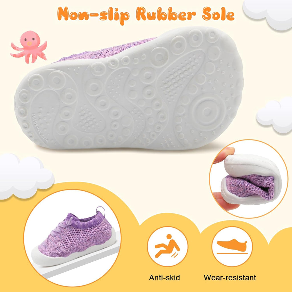 JIASUQI Baby Shoes for Toddler Boys Girls Sneakers Slip on Walking Shoes for Babies