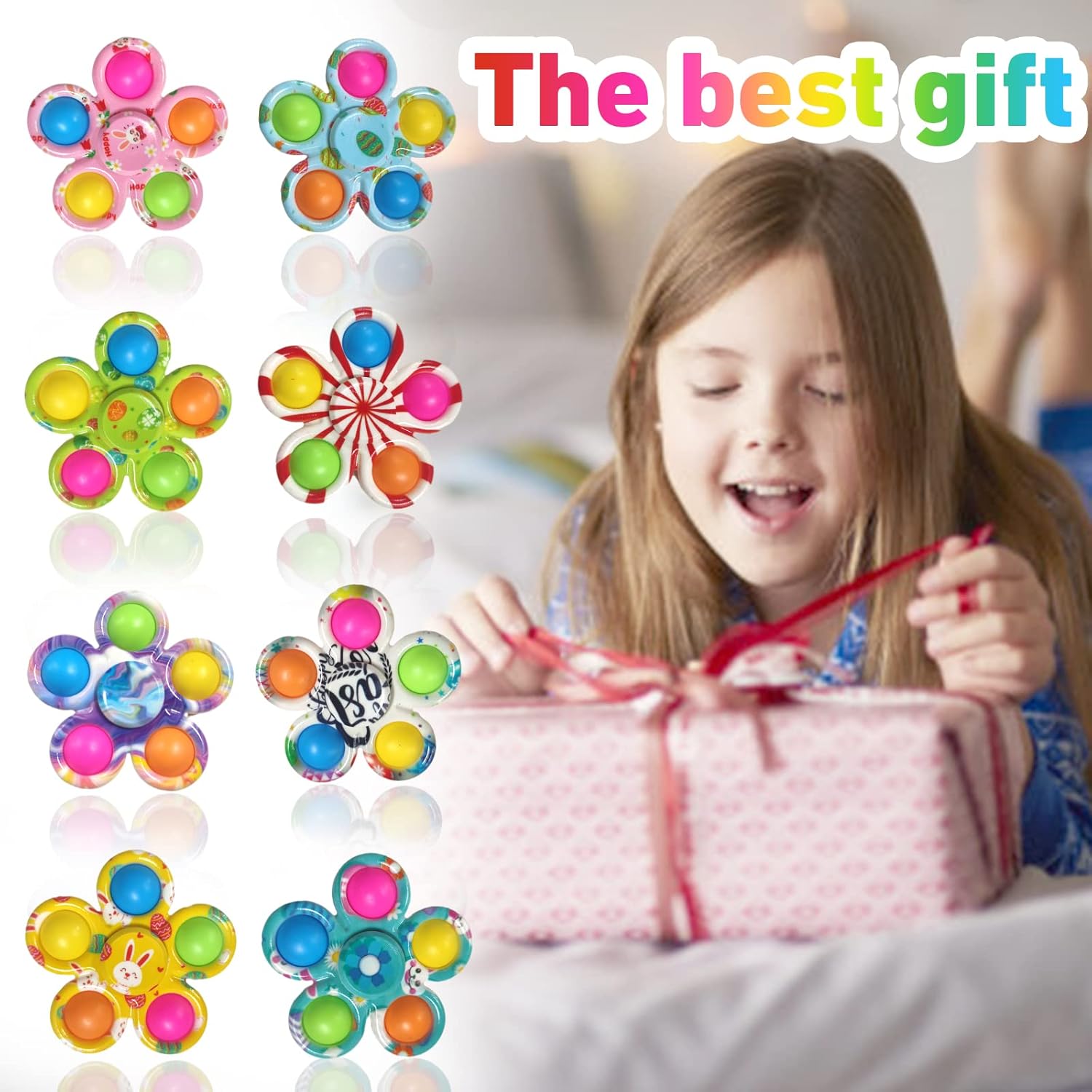 16 Pack Pop Fidget Spinner Toys Party Favors Goodie Bags Stuffers for Kids Adults,Sensory Toys for Its ADHD Autism Stress Relief,Birthday Gifts,Carnival Treasure Box Toy Classroom Prizes Supplies