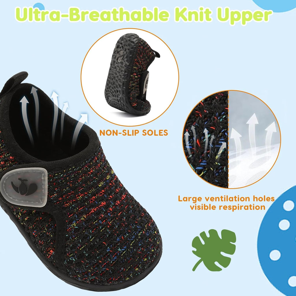 FEETCITY Baby Boys Girls First Walking Shoes Infant Sneakers Crib Shoes Breathable Lightweight Slip On Shoes