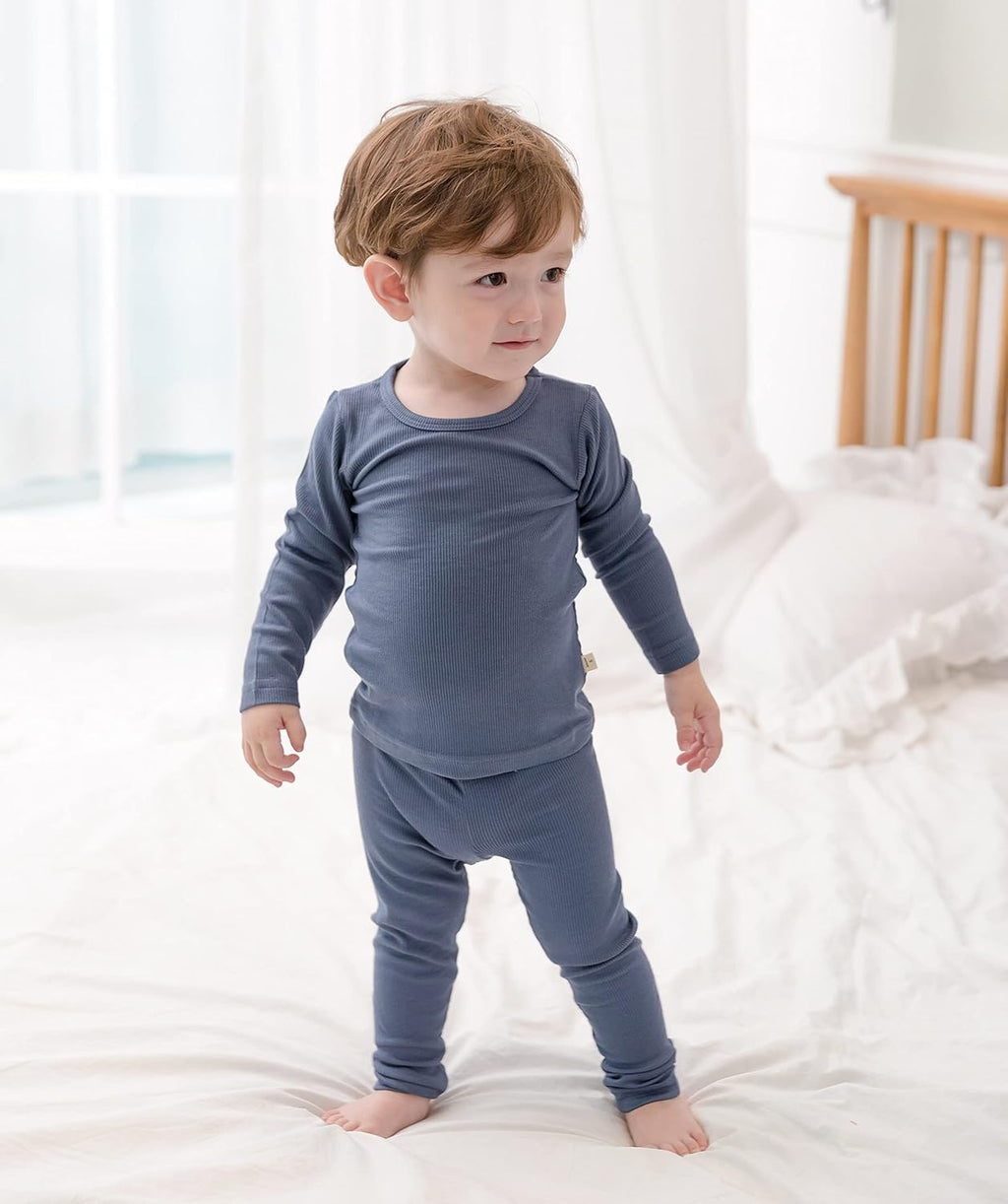 AVAUMA Baby Boys Girls Pajama Set Kids Toddler Snug fit Ribbed Sleepwear pjs for Daily Life Style