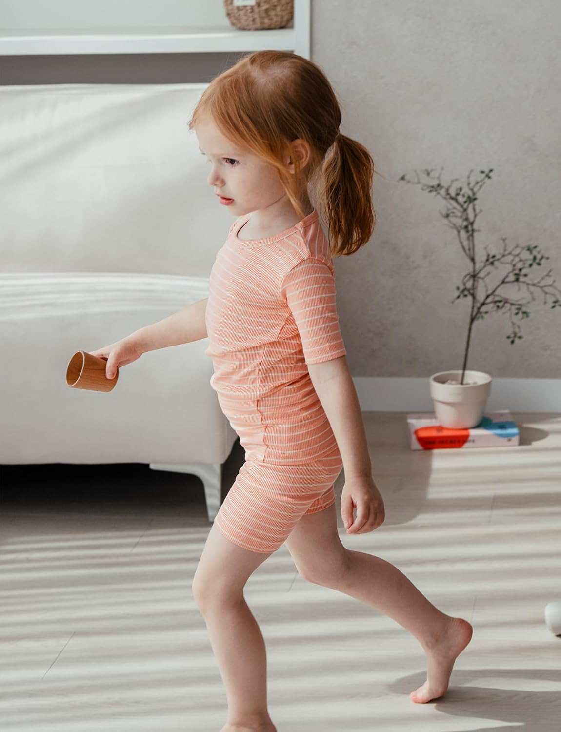 AVAUMA Stripe Pattern Baby Boys Girls Pajama Set Kids Toddler Snug fit Ribbed Sleepwear pjs for Daily Life Style