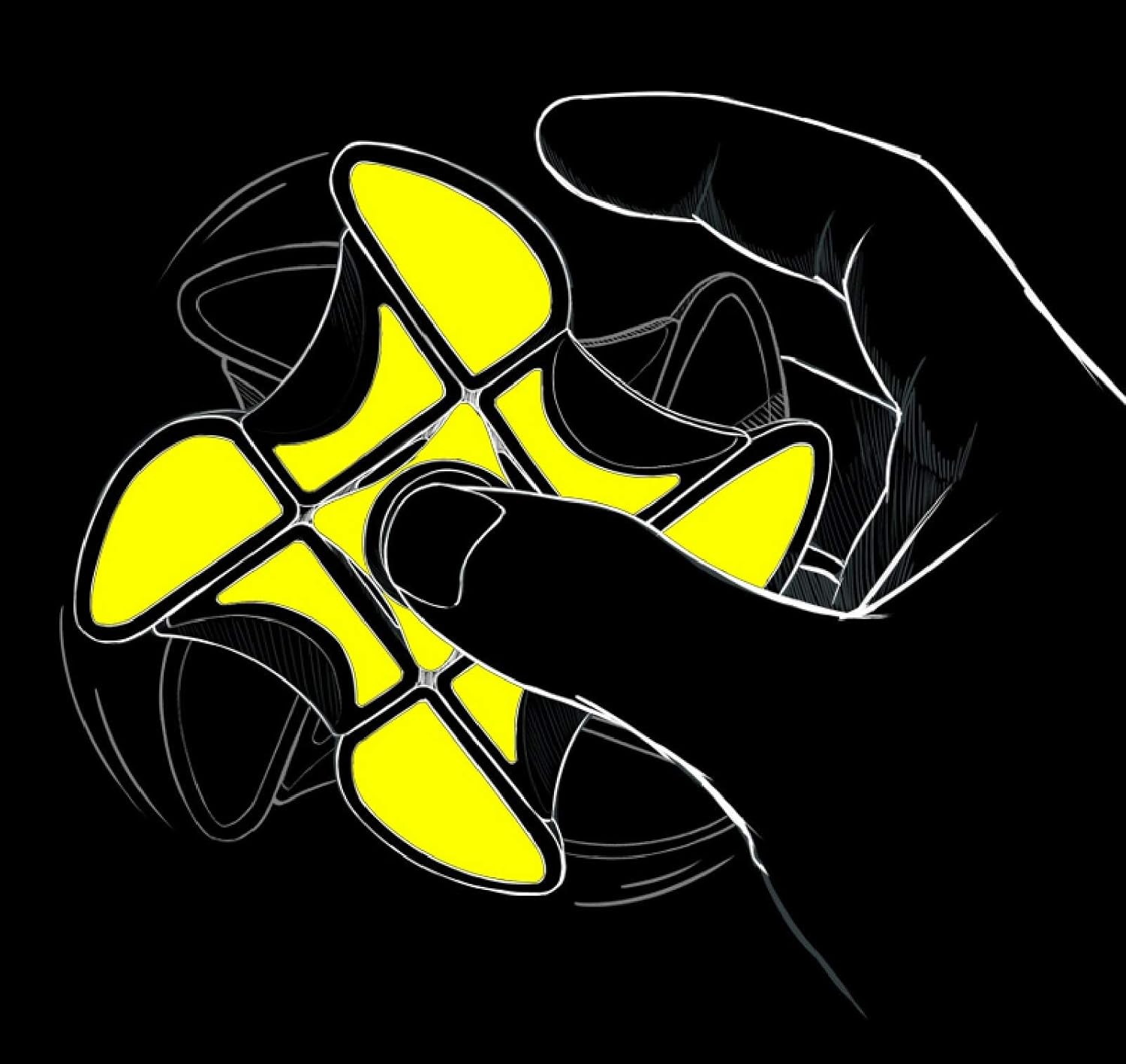 Fidget Spinner Cube 1x1 Brain Teasers Magic Puzzle Spinning Cube Stress Relief Toys Kids Adults by SHUYUE