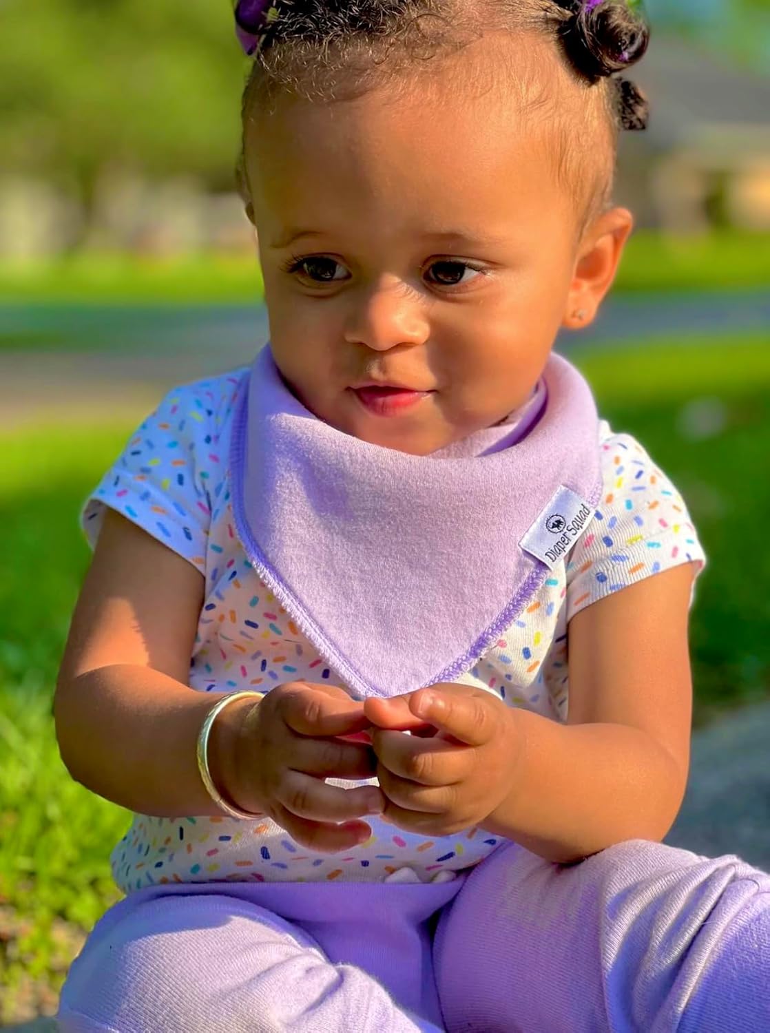 DiaperSquad's Baby Bibs for Drooling and Teething, Bibs for Boys, Baby Girl - Solid Cotton Baby Drool Bibs