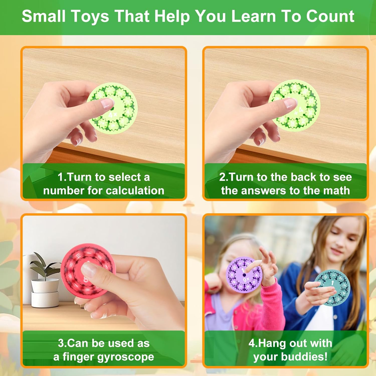 Math Fidget Spinners,3D Printing Math Fact Fidget Spinner,Math Multiplication Fidget Toy,Math Fidget Toy Multiplication Fidget Spinner Toy for Kids(Multiplication & Division)