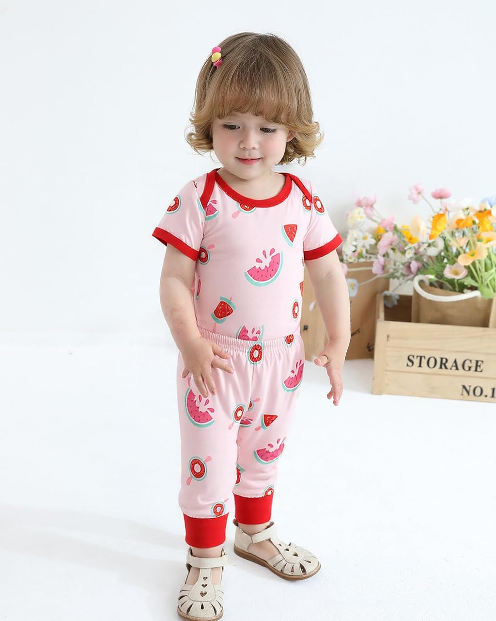 NZRVAWS Newborn Baby Boy Girl Clothes Unisex Infant Romper Pants Set Hat 4-Pack Outfits 0-12 Months 16 Pieces Toddler