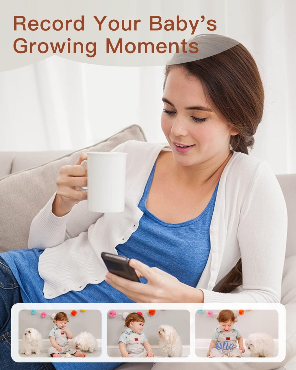 ARENTI Baby Monitor 2 Cameras, 2K Video Baby Camera with 5-Inch Upgraded Wireless Display, Super Night Vision, Lullabies, Cry & Motion Detection, Temp & Humidity Sensor, Two Way Audio