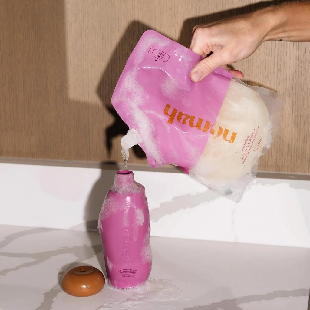 Nemah - 2-in-1 Baby Soap and Shampoo Refill - Tear-Free Baby Body Wash and Shampoo with Actismart Chamomile, Jojoba Oil, & Activera Aloe - Vegan & Cruelty-Free - 21.97 fl. oz.