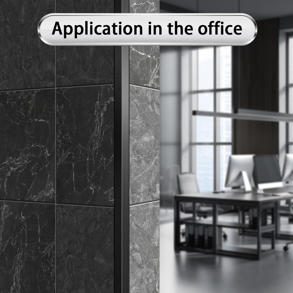 Aluminum Alloy Metal Corner Protector 10PCS Wall Corner Protector 1.6x1.6x48 inches Corner Guards Decoration for Walls Black Color Pack of 10 Corner Guards 19Ga Thickness