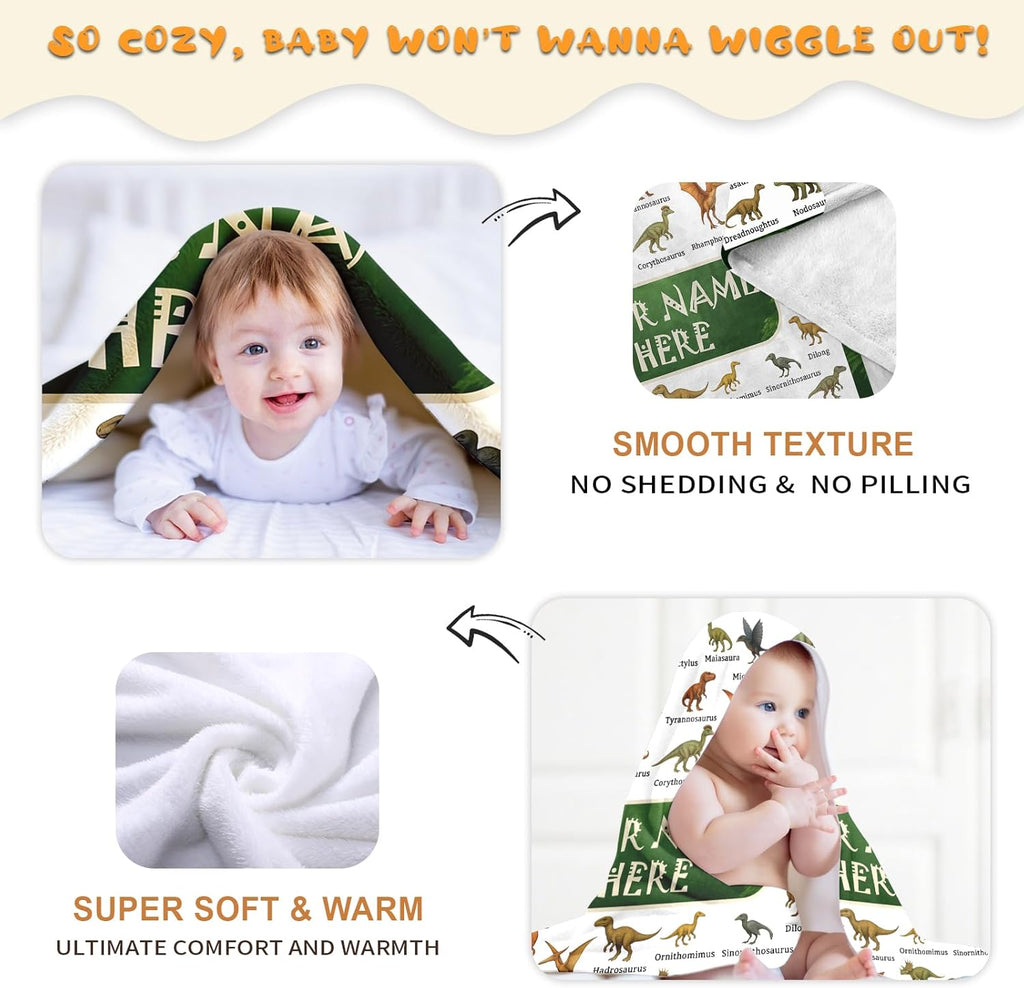 Ship Next Day, Personalized Baby Blanket – Printed in USA, Custom Baby Blanket for Boys & Girls, Baby Blanket with Name, Baby Shower, Easter, Christmas, Birthday Newborn & Toddler Gifts, Baby Gifts