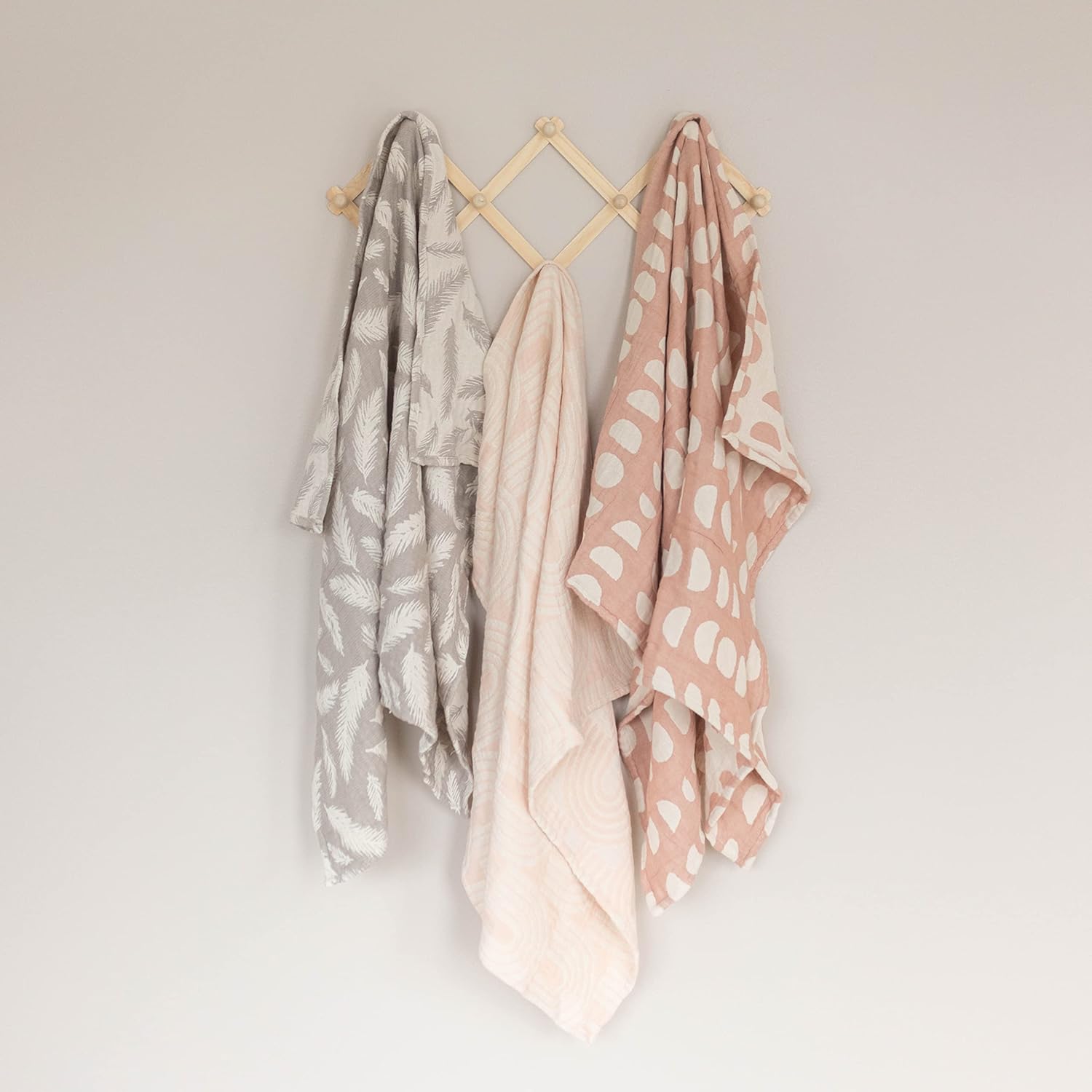 Crane Baby Blanket, Soft Cotton Jacquard Nursery and Stroller Blanket for Boys and Girls, Rainbow, 30” x 40”