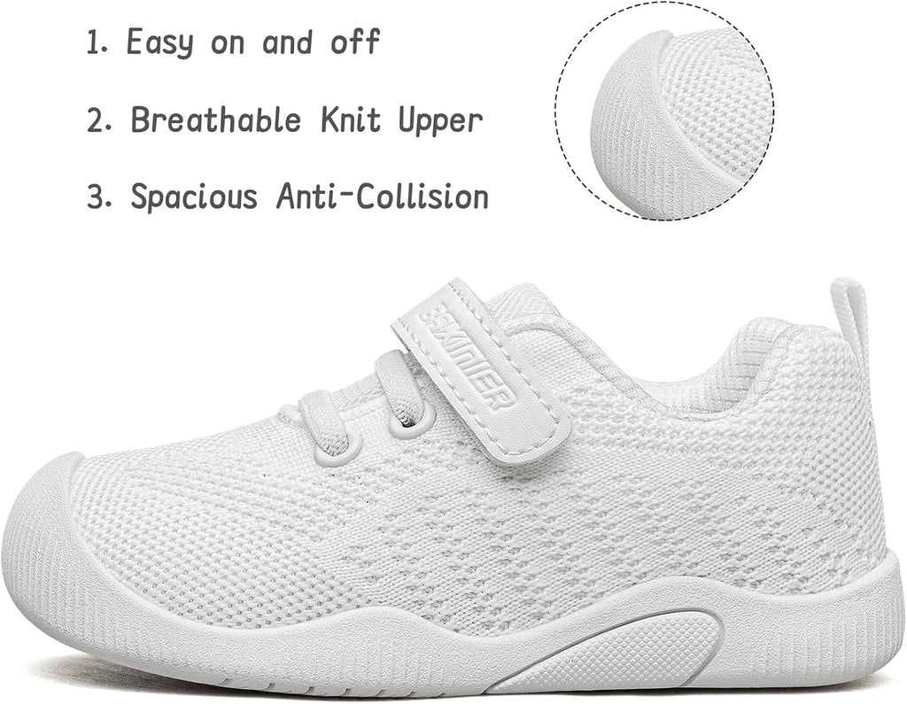 BAXINIER Toddler Boys Girls Sneakers Lightweight Kids Athletic Fashion Walking Tennis Running Shoes