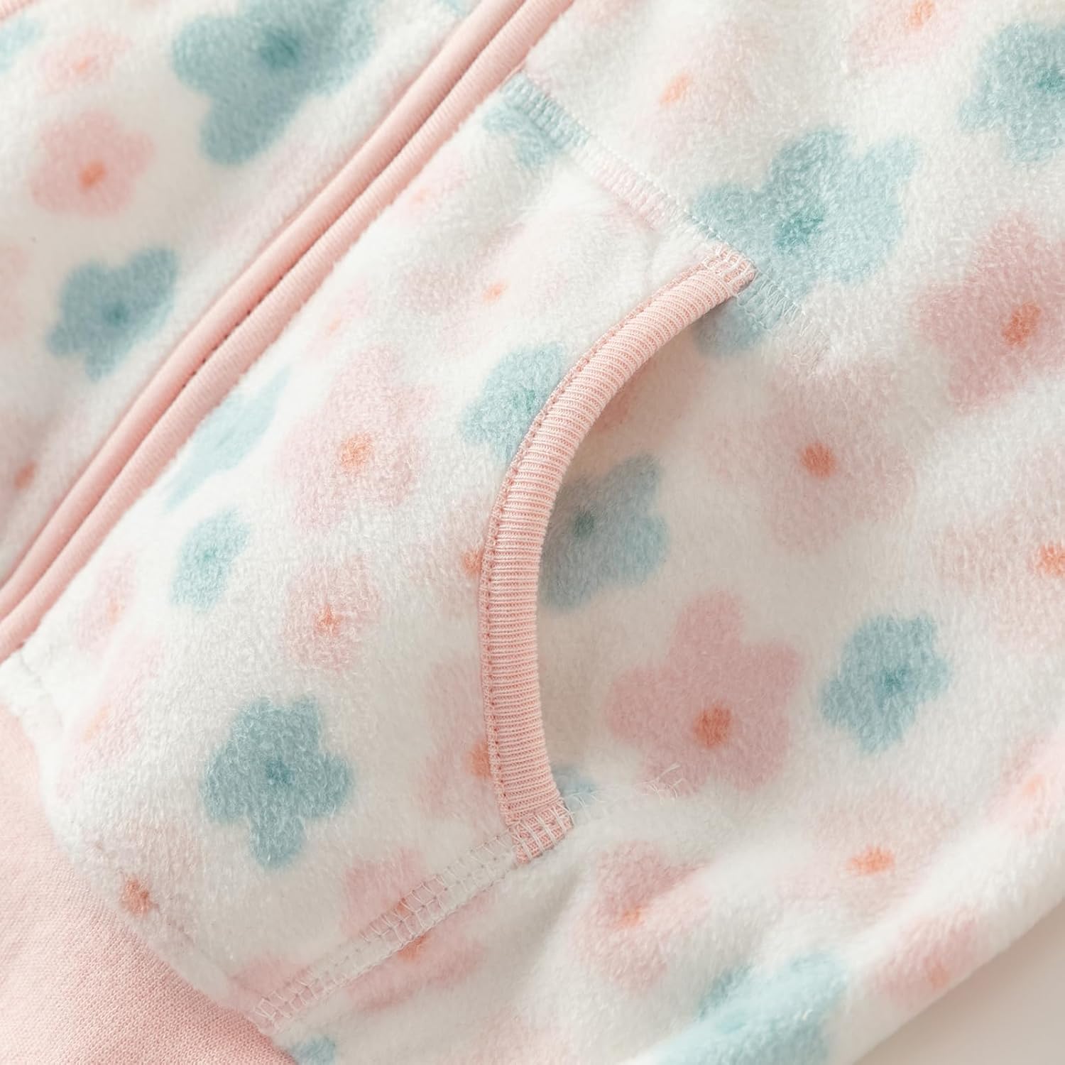 DAVE & BELLA Kids Printed Polar Fleece Jacket Toddler Baby Boys Girls Zip Up Long Sleeve Spring Fall Warm Outerwear Coat