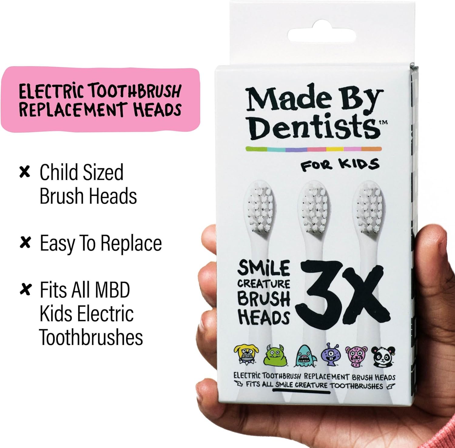 Kids Electric Toothbrush - Rechargeable Vibrating Toothbrush with Timer, Includes 6 Replacement Heads, Gently Cleans Teeth, for Girls and Boys, Kids & Toddlers Age 2+, Cheetah