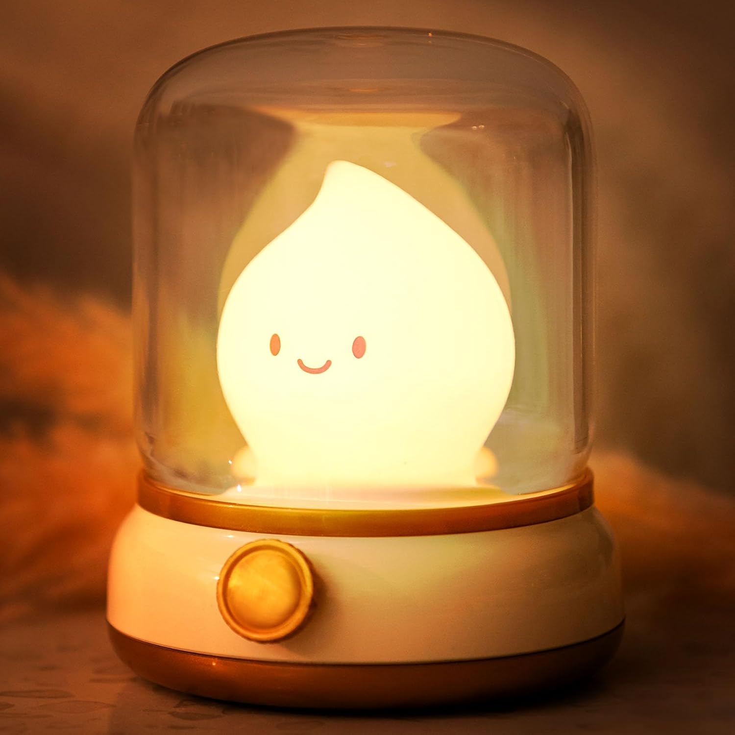 Cute Ghost Campfire Lamp, Halloween Decor,Kids Night Light，Adjustable Dimmable Rechargeable Night Light for Kids, Girls, Boys Gifts,Halloween,Christmas Decorations