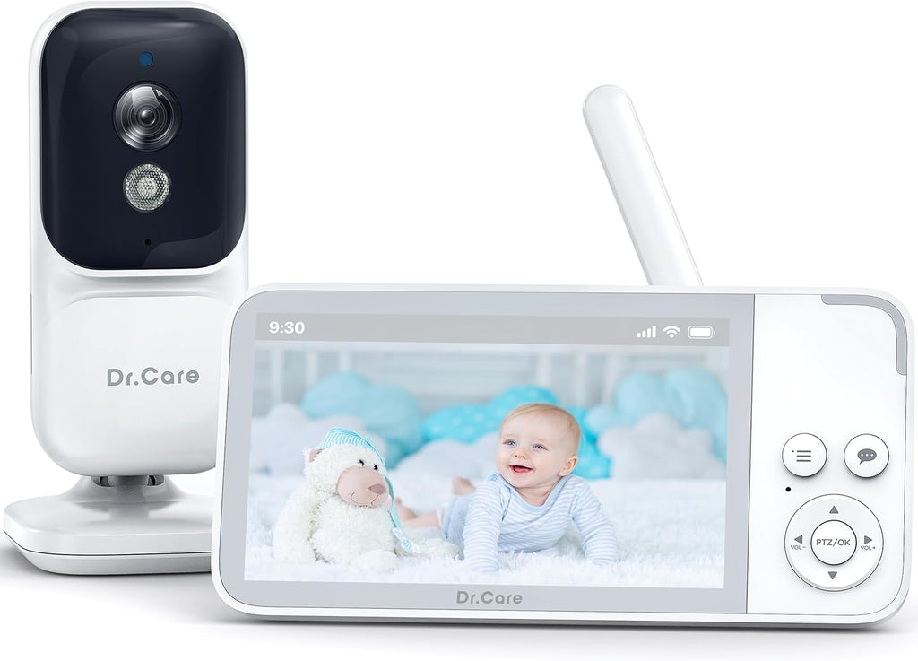 NeoView Video Baby Monitor -3.5” Screen, 2-Way Audio, Video Loop Recording, Night Vision, Real-Time/VOX Monitoring, Temperature Sensor, Lullabies, No Wi-Fi (Supports Up to 128GB)