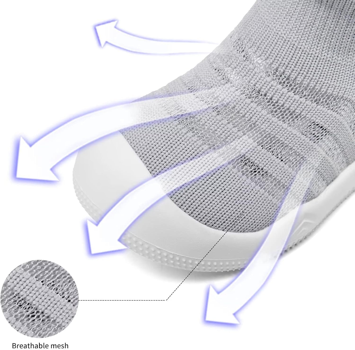 Eashi Baby Boy Girl Non-Skid Indoor Infant Walking Shoes Breathable Warm Elastic Sock Shoes with Memory Sole Protect Toes Outdoor Sneakers