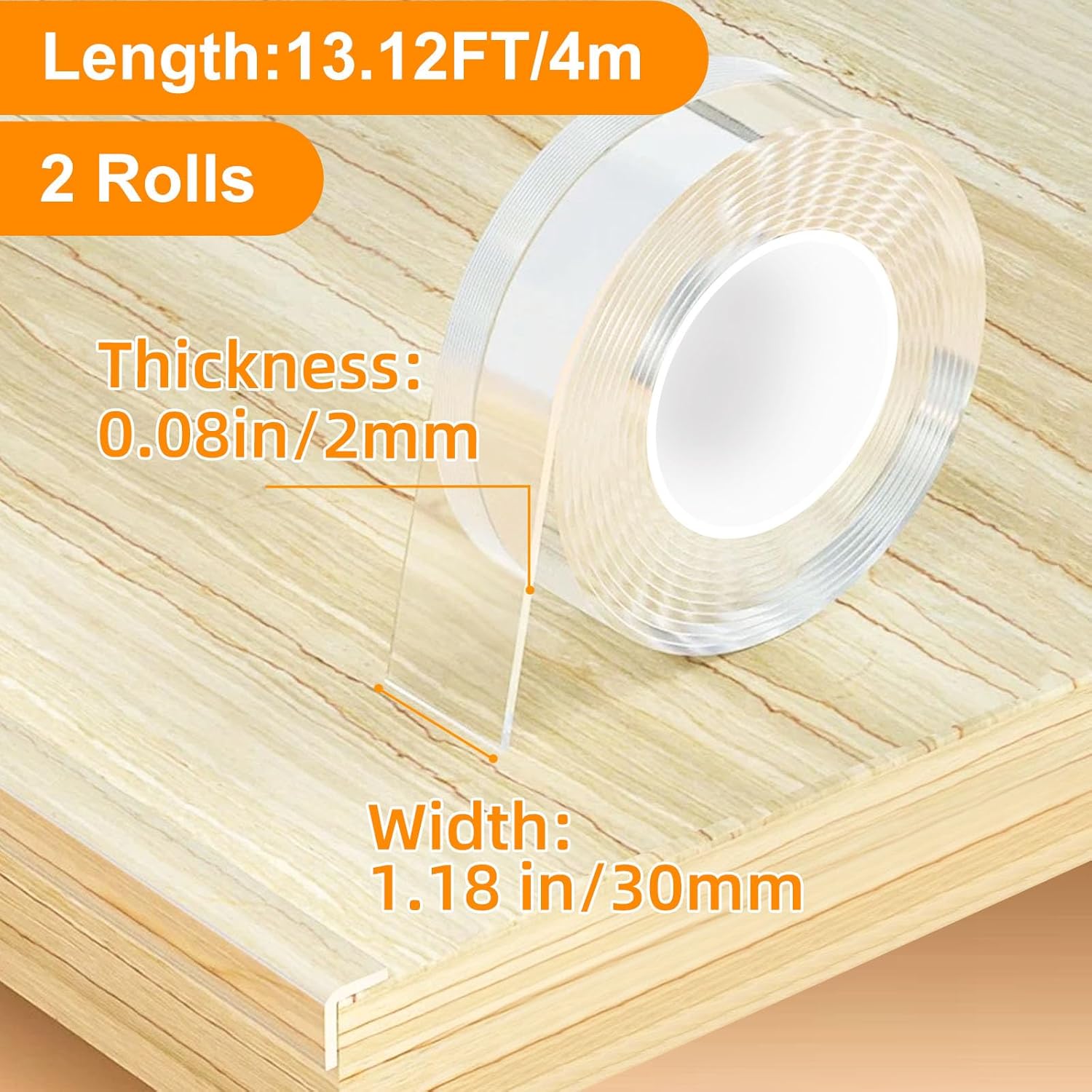 2 Rolls Clear Soft Corner Protectors for Furniture Strip,Sharp Edge & Table Bumper,Window Edge,Wall Protector, Soft Corner Guards Safe for Proof,Table Corner Protectors in Family,1.18 in x 13.12 FT