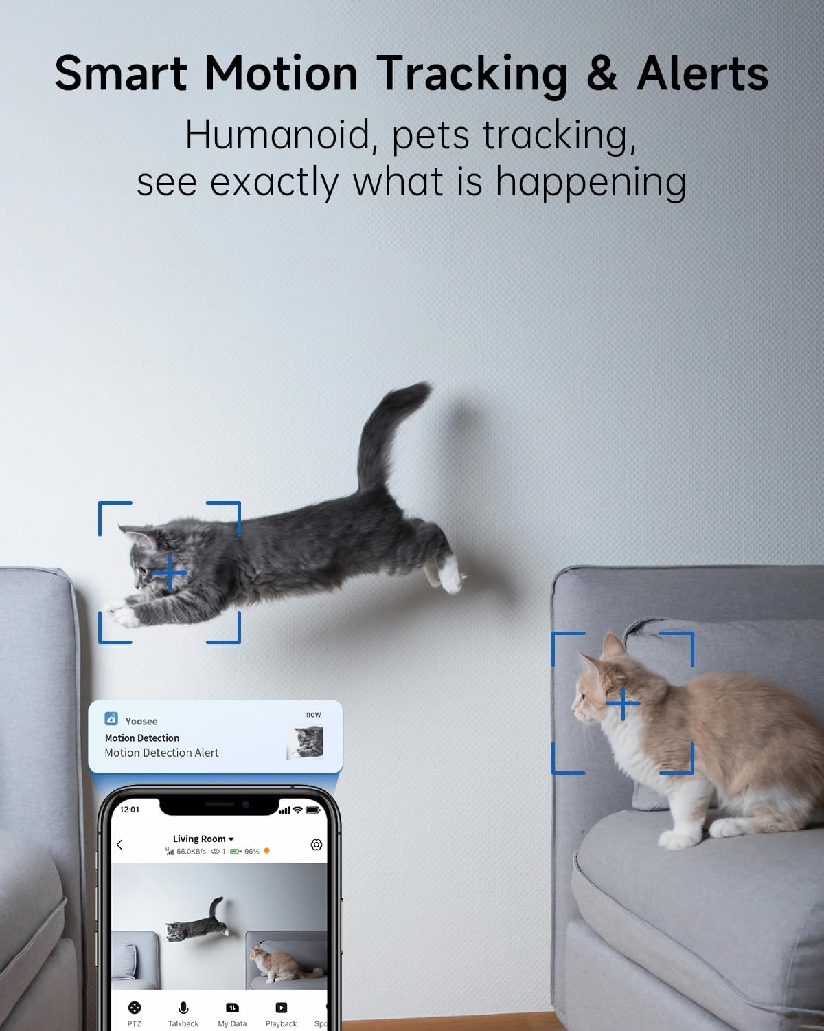 [5G & 2.4G] 2K Pan/Tilt Security Cameras for Home Security Indoor, AI Voice Change for 2-Way Talk, Motion Detection, 24/7 SD Recording/Cloud Storage, Baby Monitor/dog/Pet Camera with Phone App