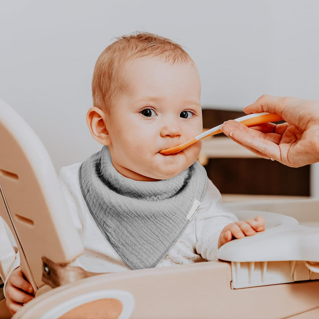 Muslin Baby Bibs for Boys Girls,10 Pack Super Absorbent Baby Bandana Drool Bibs Set for Teething and Drooling,100% Cotton Soft for Infant,Newborn