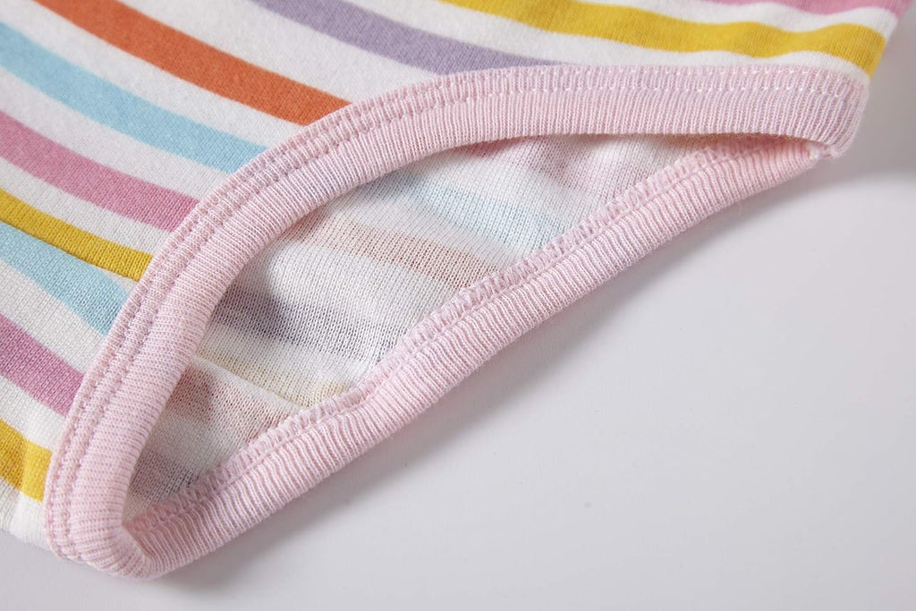 Cadidi Dinos Little Girls' Soft Cotton Underwear Kids Cool Breathable Comfort Panty Briefs Toddler Undies(Pack of 6)