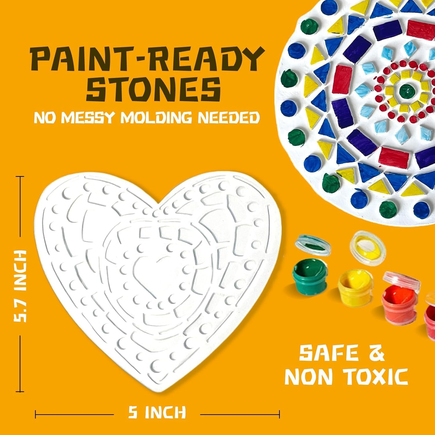 EggSun 8Pcs Stepping Stones Painting Craft Kit for Kids 4 8 6, DIY Garden Stones Outdoor Paint Your Own Ceramic Unicorn Arts and Crafts for Boys Girls Ages 4 7 9 10 12 Birthday Gifts