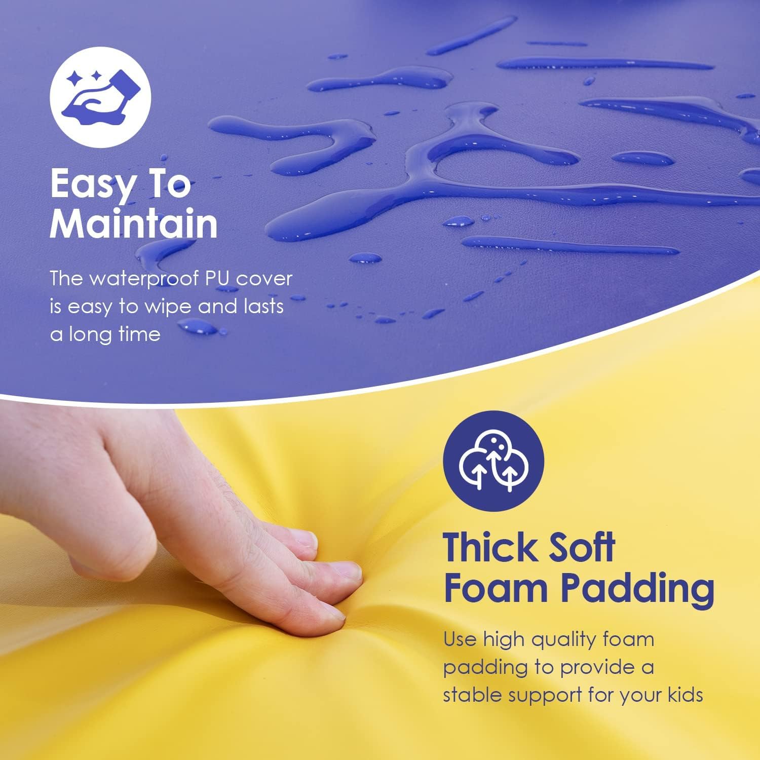 PayLessHere Climbing Toys for Toddlers 5 Piece Corner Foam Climbing Blocks Set with Soft Foam and Strong Structure for Babies 1-3 Crawling and Sliding Activity Play Indoor (CM, 5 Piece)