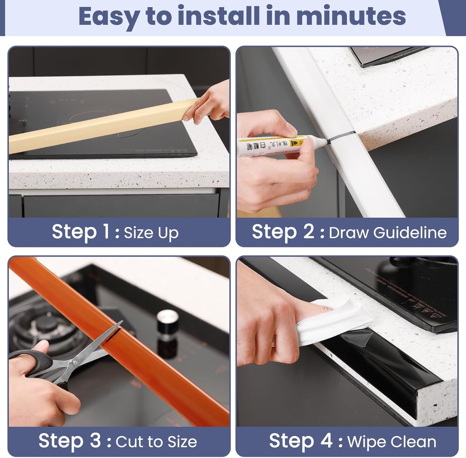 2PCS Wall Corner Protectors Guards - Self Adhesive Corner Protector & Corner Guards for Walls Edge Protection, Easy to Apply - No Tools Needed(Beige, 47.24"x1.18")