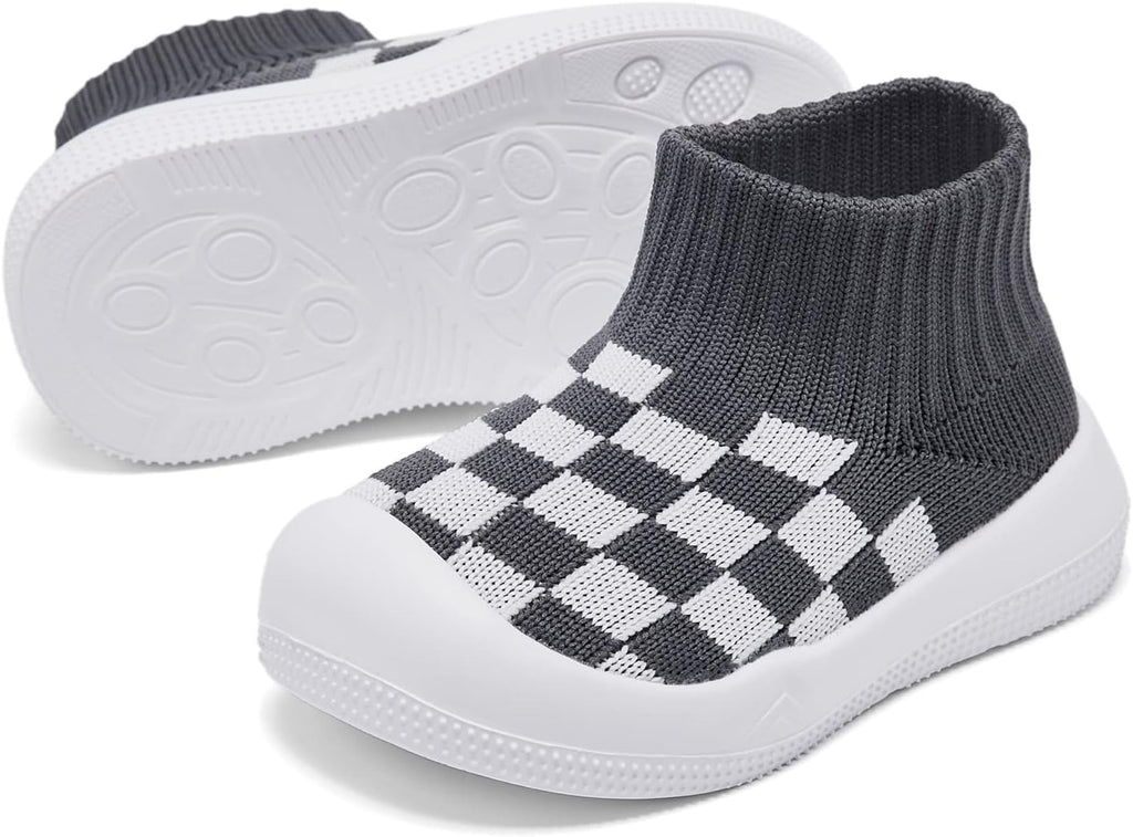 Eashi Baby Boy Girl Non-Skid Indoor Infant Walking Shoes Breathable Warm Elastic Sock Shoes with Memory Sole Protect Toes Outdoor Sneakers