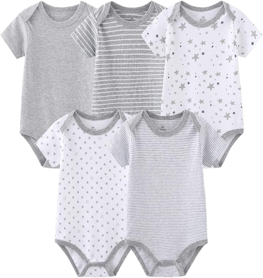 Baby Bodysuit Short Sleeve one-Piece Newborn Baby Clothes for Baby Boy and Girls