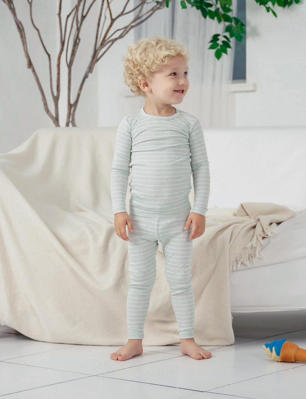 AVAUMA Stripe Pattern Baby Boys Girls Pajama Set Kids Toddler Snug fit Ribbed Sleepwear pjs for Daily Life Style