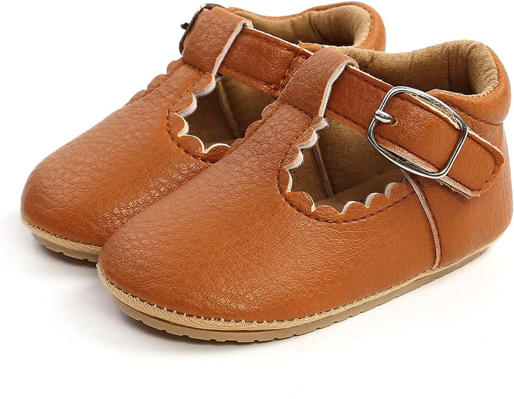 Baby Shoes Mary Jane Flats Non Slip Soft Sole Infant Toddler Sneakers First Walkers Party Christmas Dress Shoes