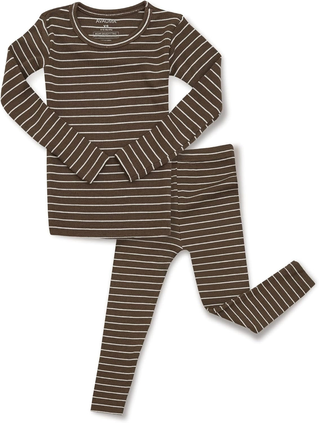 AVAUMA Stripe Pattern Baby Boys Girls Pajama Set Kids Toddler Snug fit Ribbed Sleepwear pjs for Daily Life Style