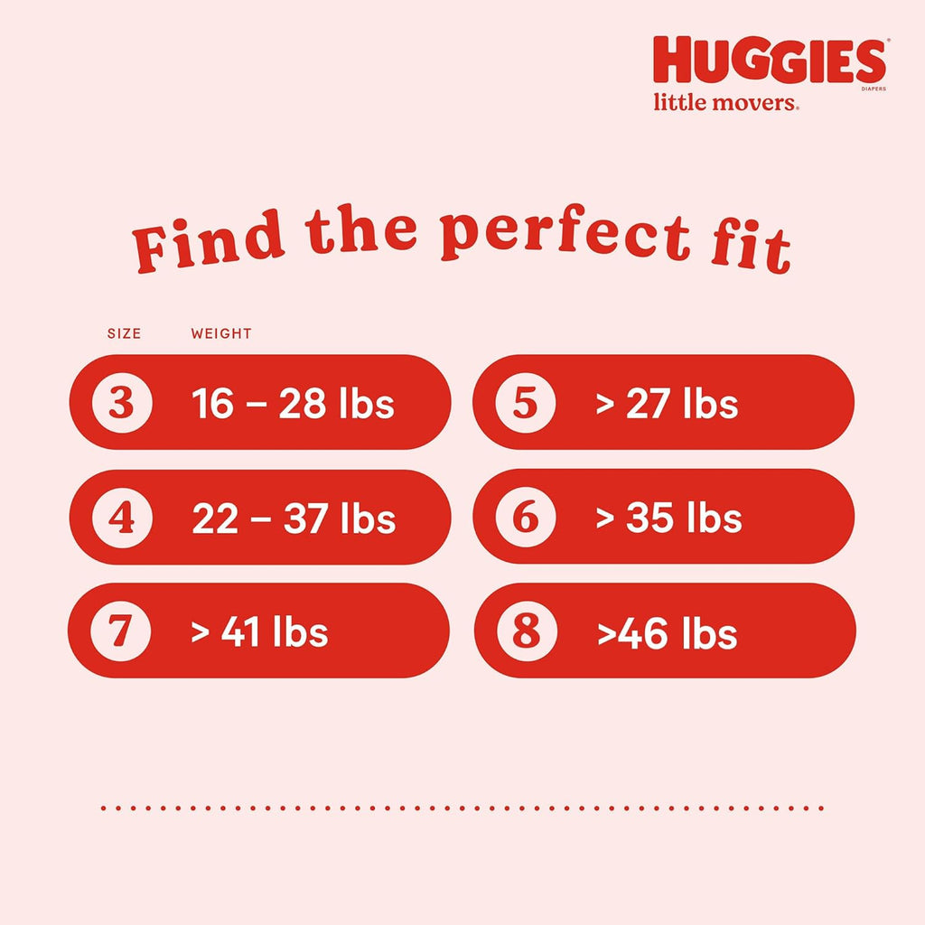 Huggies Size 7 Diapers, Little Movers Baby Diapers, Size 7 (41+ lbs), 88 Count (2 Packs of 44), Packaging May Vary