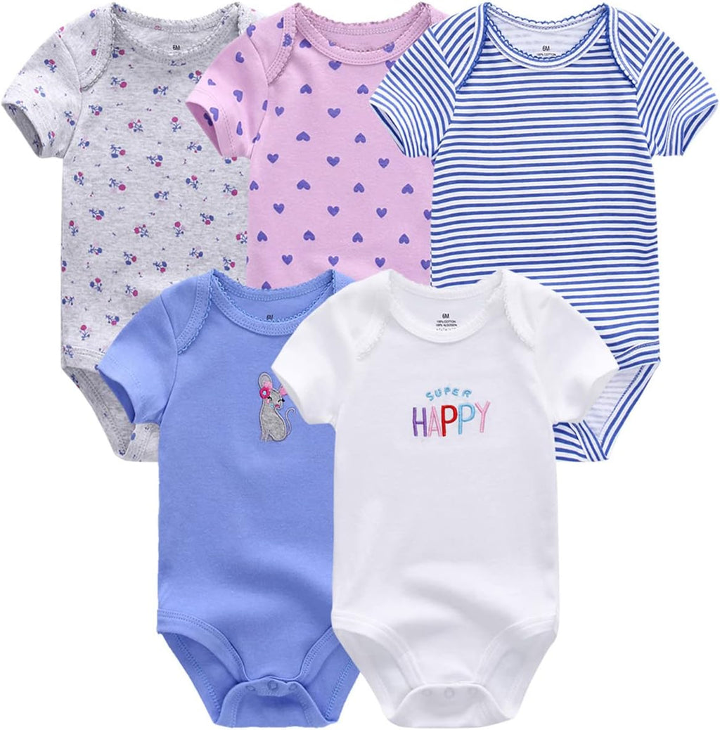 Newborn Layette Gift Set Bodysuits Pants for Baby Girl and Boy 24 Piece 100% Cotton Essentials and Accessories