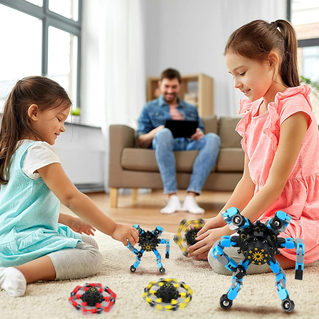 Fidgets Sensory Toys Transformable Chain Mechanical Fidget Toy 1 Pack Deformation Fidgets Spinners for Girls Boys Kids Adults