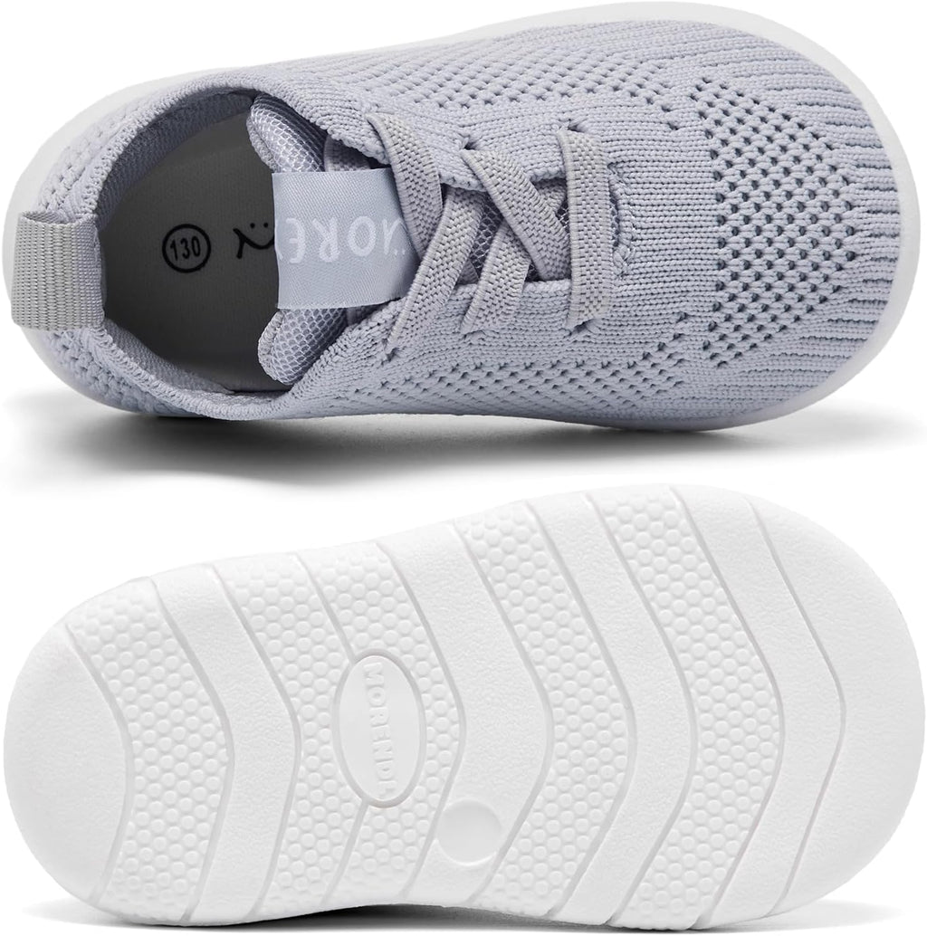 MORENDL Toddler Shoes Baby Walking Sock Shoes Infant Sneakers 0-4 Years Boy Girl Barefoot Tennis Shoe Non-Slip Brethable