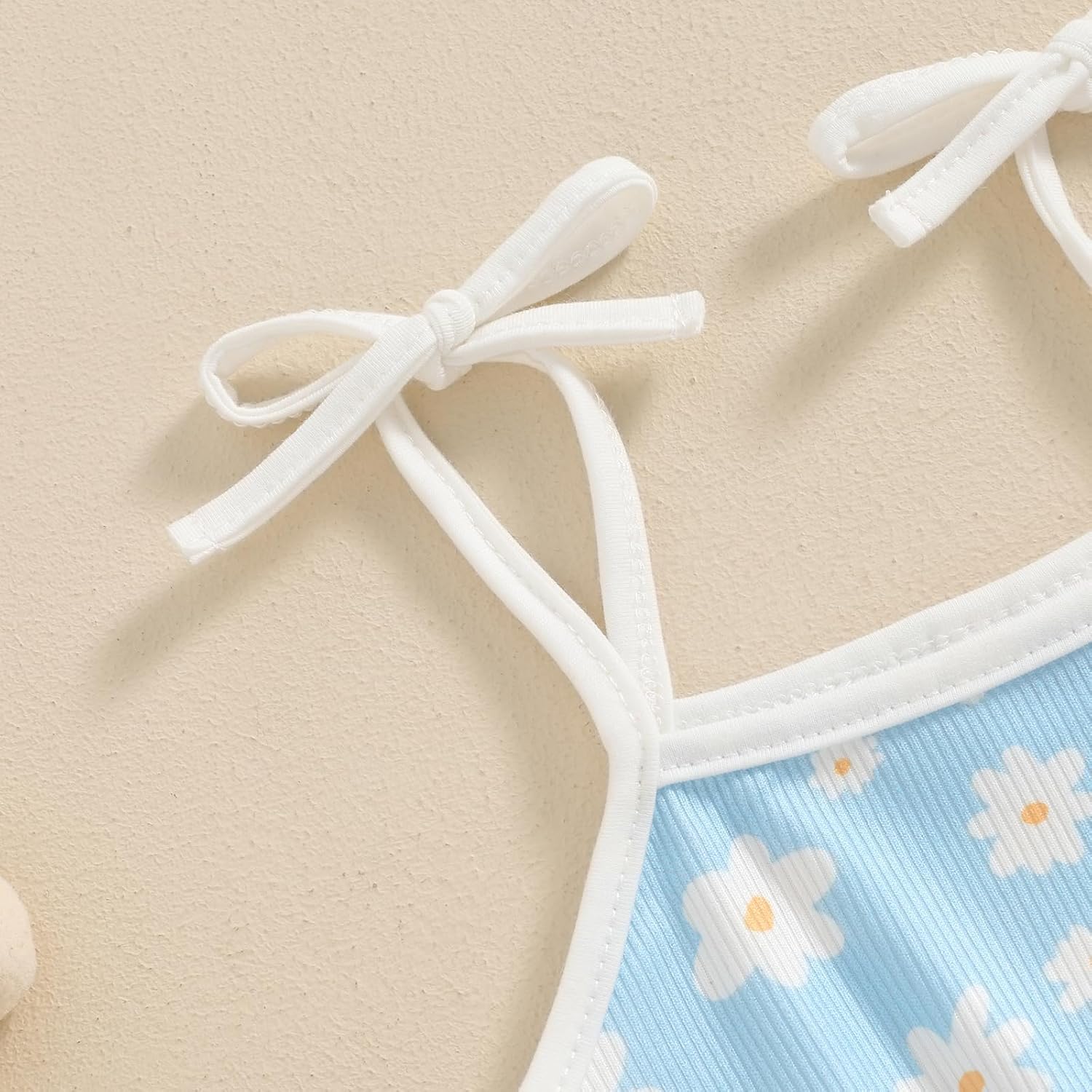 WZTYYDS Toddler Baby Girl Summer Clothes Floral Romper Tie-Up Strap Halter Jumpsuit Infant Summer Sling Playsuit 6M-3T