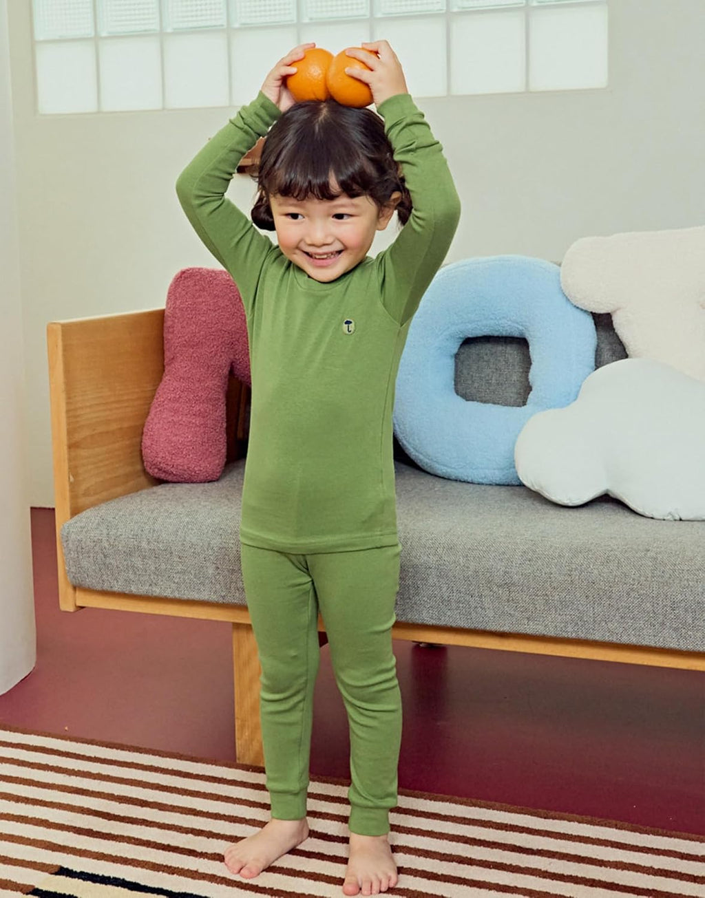 moimoln 6M-8Y Modal Cotton Solid Soft Breathable Baby Toddler Boys Girls Snug fit Pjs Long Sleeve Pajamas Set Sleepwear Daily