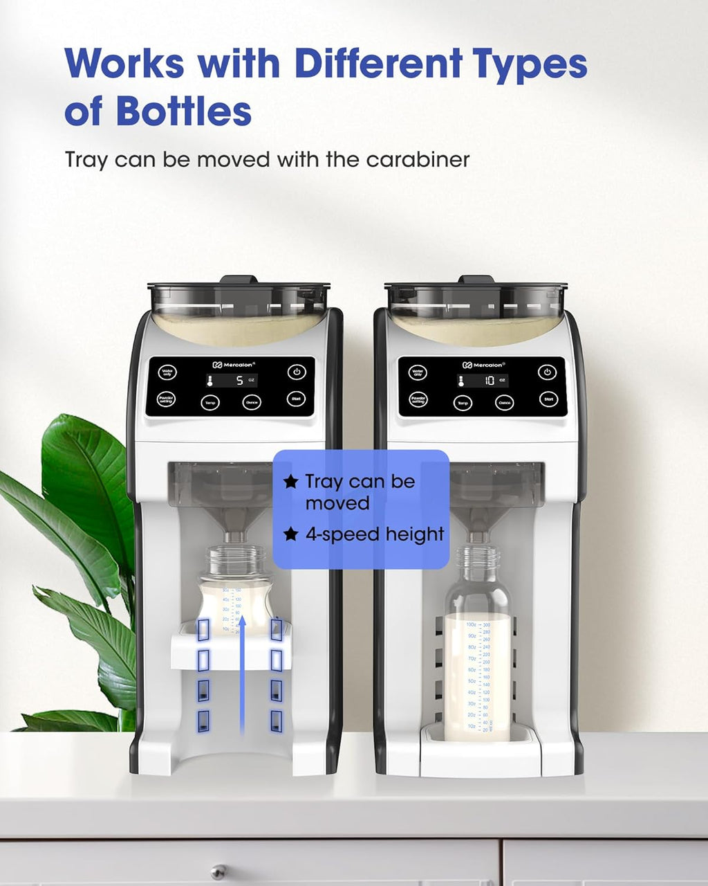 Instant Formula Maker, Fast and Customizable Formula Dispenser Machine with Accurate Temperature Control for Baby, Automatic Powder Blending for All Brands of Bottle and Formula, Black/White
