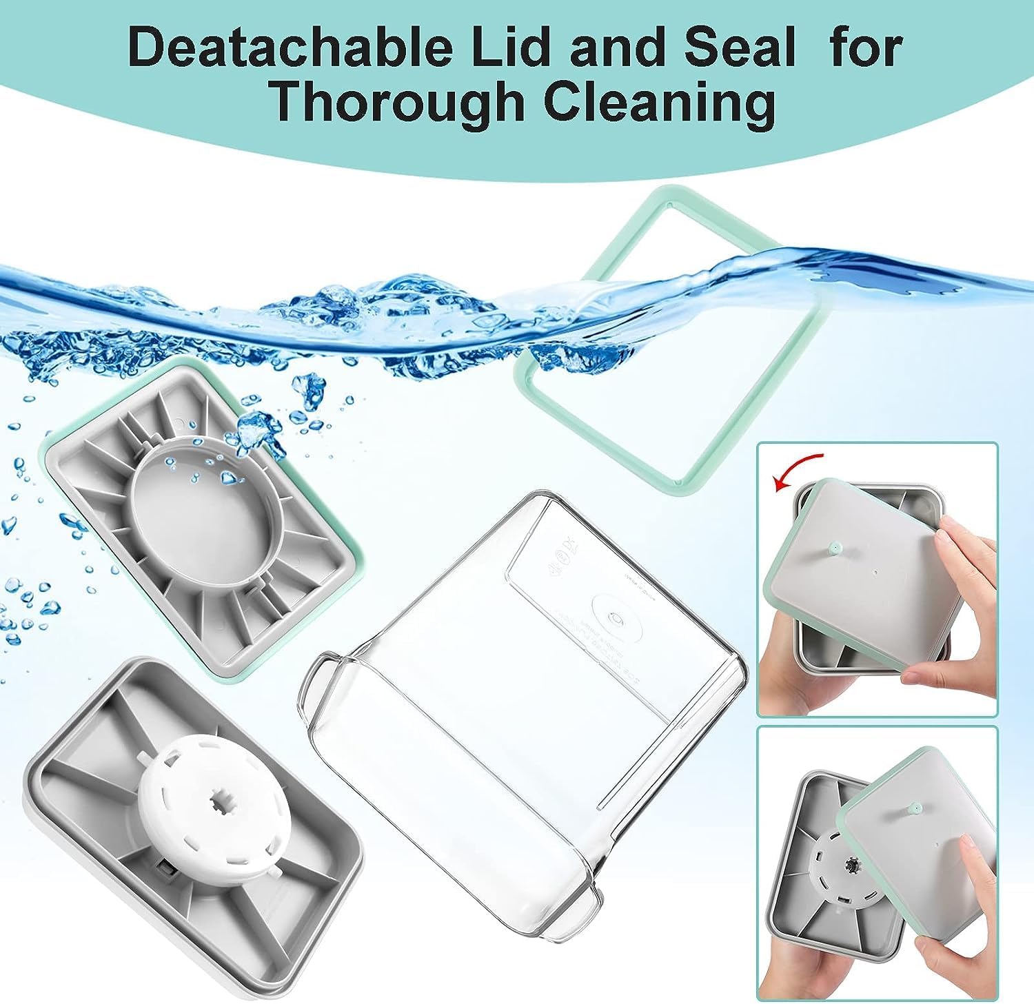 Airtight Food Storage Container Formula Milk Powder Containers Dispenser with Spoon BPA-Free for Home Travel 1500ML / 1.5 Qt, No Scraper Design