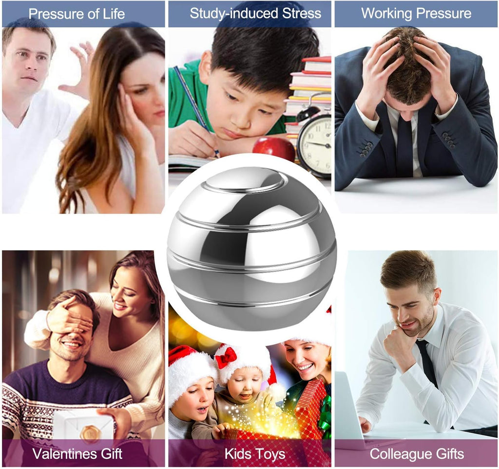 Kinetic Desk Toys,Full Body Optical Illusion Fidget Spinner Ball,Gifts for Men,Women,Kids Size 2.1"