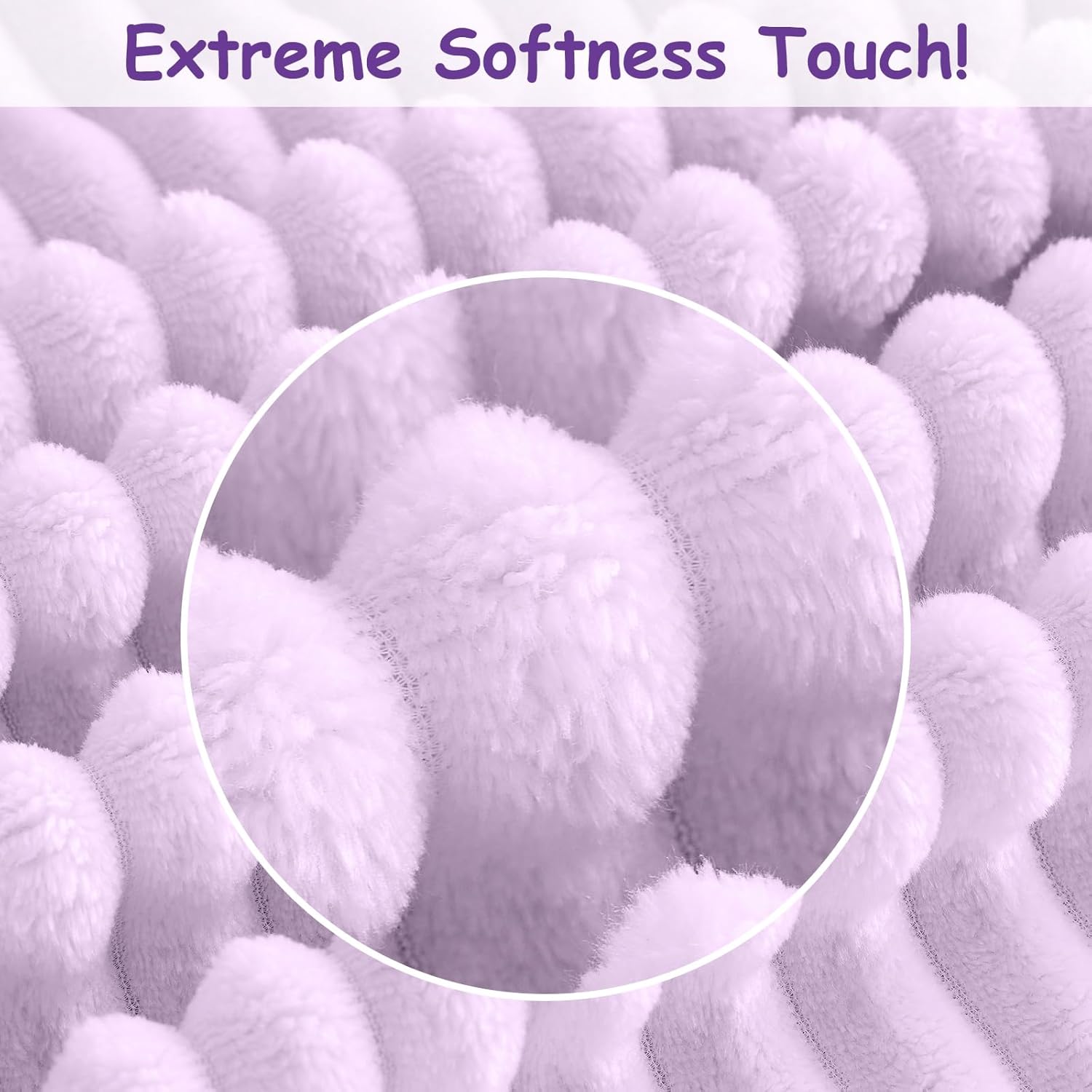 Soft Fleece Baby Blanket Ultra Cozy Baby Blankets for Girls Warm and Lightweight Infant Toddler Newborn Receiving Gift with Reversible Stripes for Crib Stroller, 30x40 Inch, Light Purple