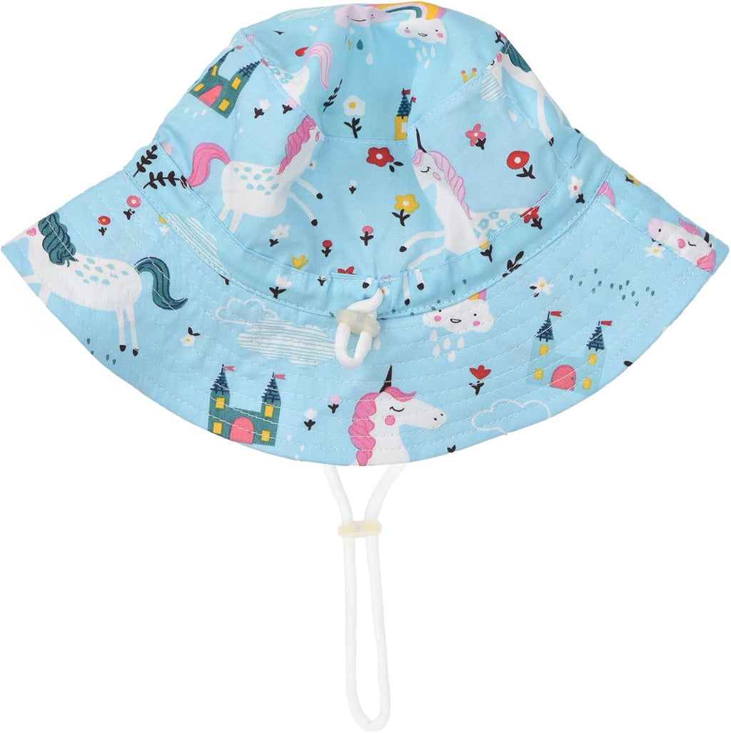 Baby Sun Hat Toddler Beach Swim Hats UPF 50+ Summer Bucket Hat Kids Infant Wide Brim Adjustable Sun Hat for Baby Boy Girls