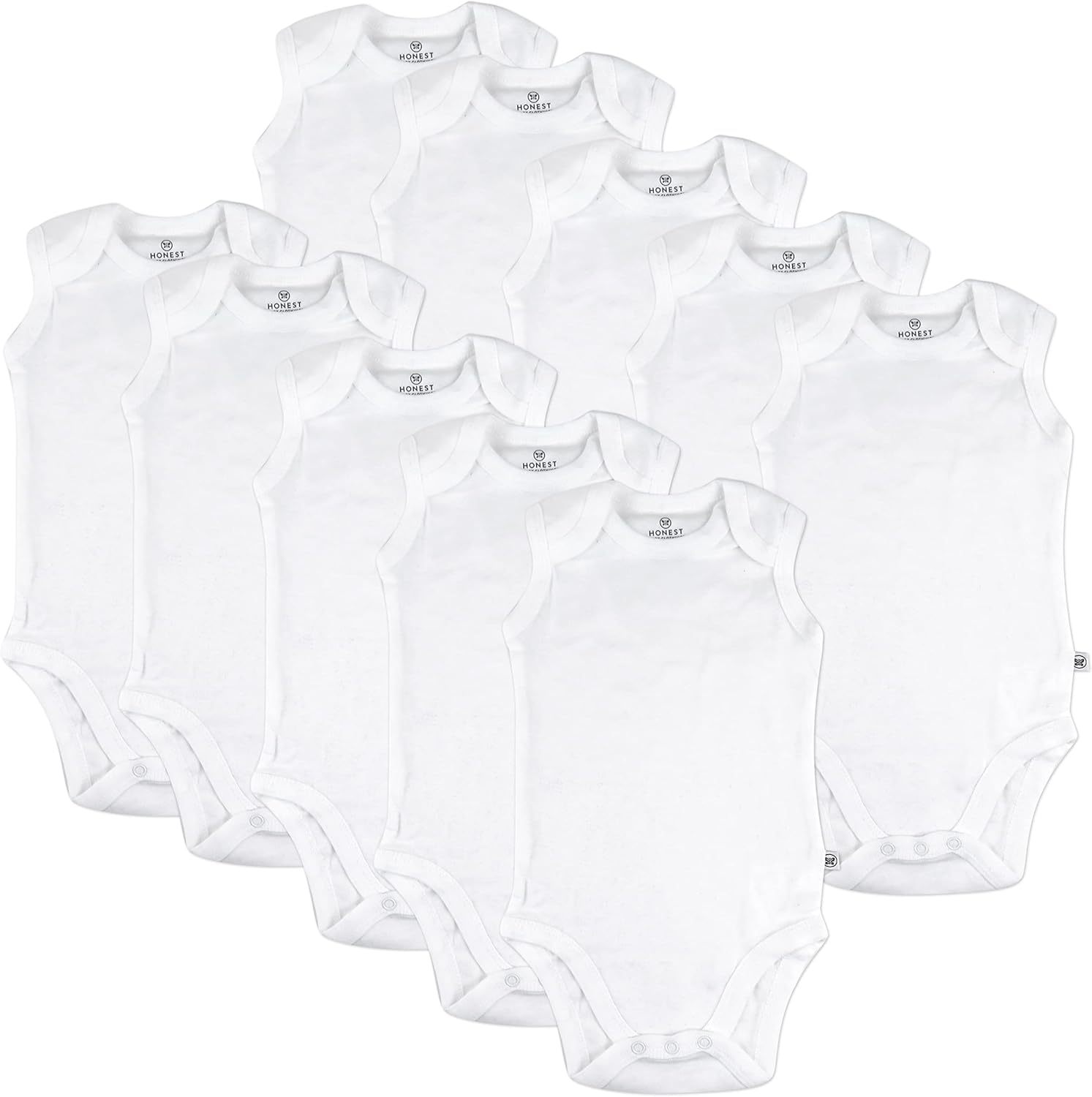 Sleeveless Bodysuits One-piece 100% Organic Cotton for Baby Boys, Girls, Unisex